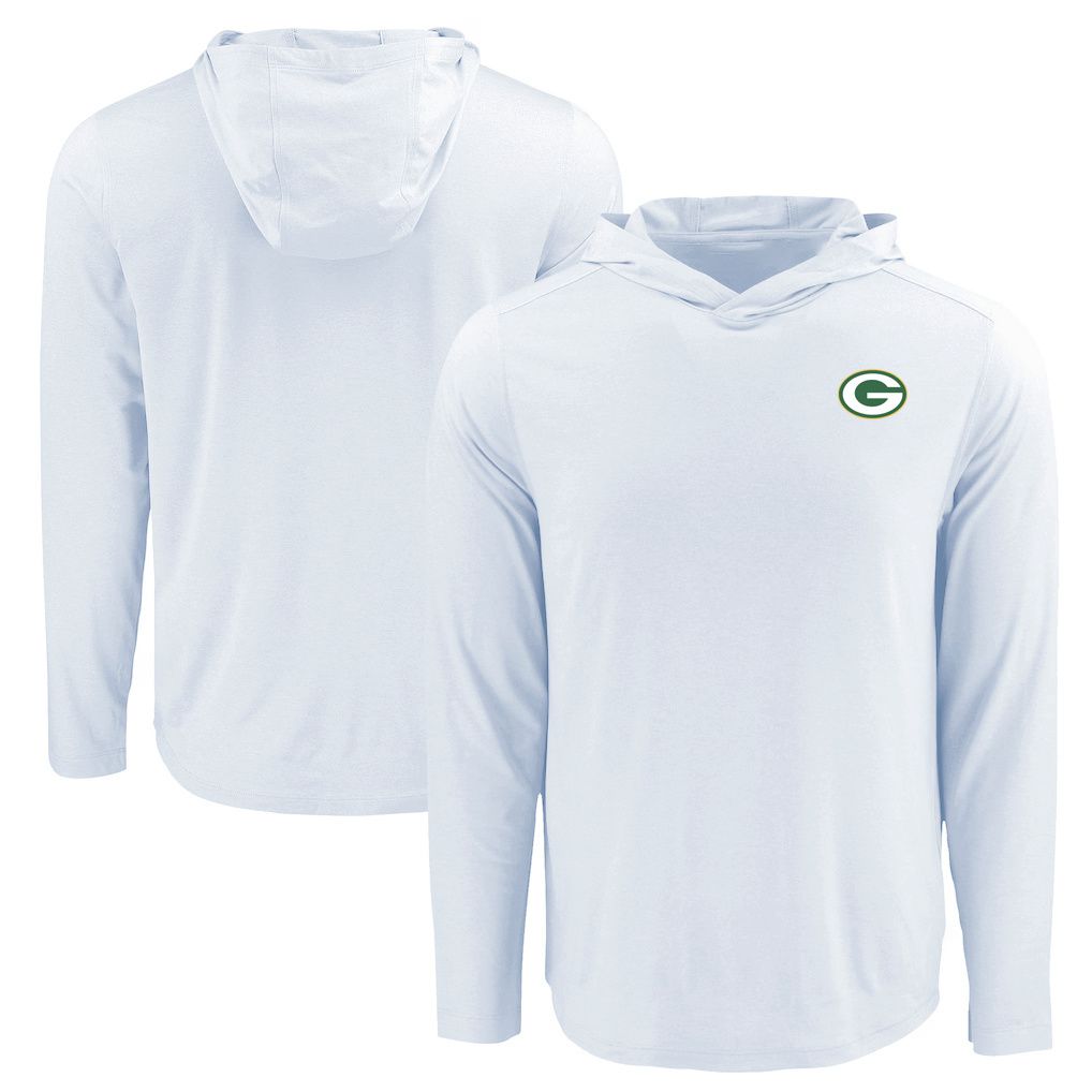 Men 2026 NFL Green Bay Packers Hooded long sleeved T-shirt white 06->nfl t-shirts->Sports Accessory